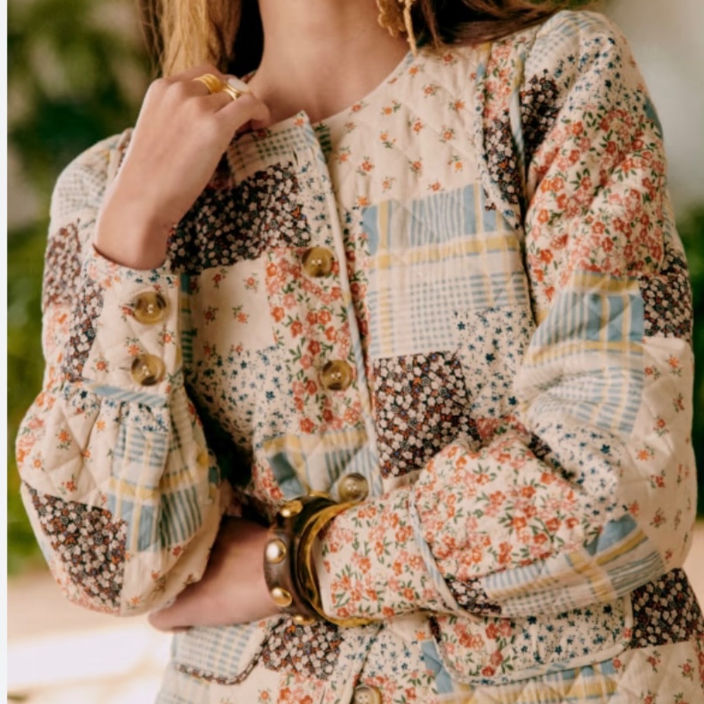 Sezane Veste Jasper Patchwork Jacket